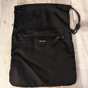 PRADA Nylon & Saffiano leather drawstring shoe bag-perfect condition!